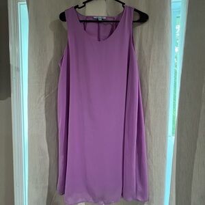 Elegant Purple Sleeveless Dress